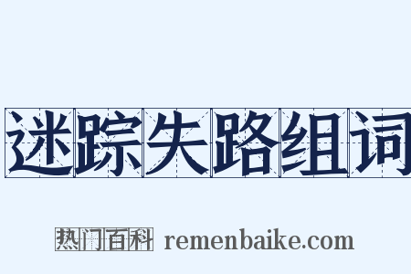 迷踪失路组词是什么意思的图片